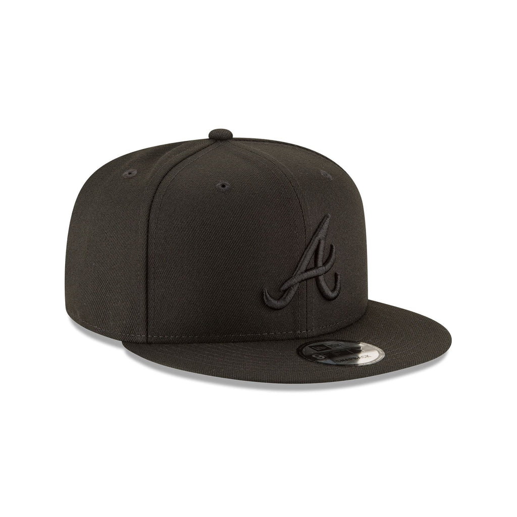 Atlanta Braves Basic All Black 9FIFTY Snapback Hat
