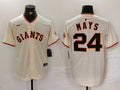 Men's San Francisco Giants Willie Mays #24 Cream Home Jersey