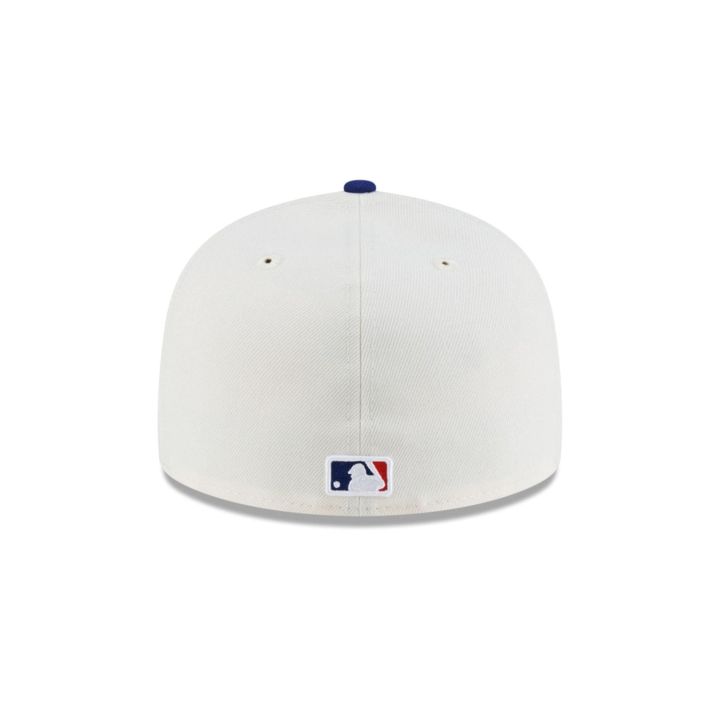 Los Angeles Dodgers Upside Down Logo Cream 59FIFTY Fitted Hat