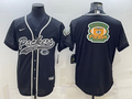 Mens Green Bay Packers Black Reflective Team Big Logo With Patch Cool Base Stitched Baseball Jersey