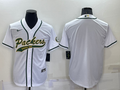 Mens Green Bay Packers Blank White Cool Base Stitched Baseball Jersey