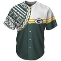 Mens Green Bay Packers Green Baseball Jersey