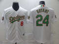 Men's Los Angeles Dodgers Kobe Bryant #8-24 White Authentic Jersey