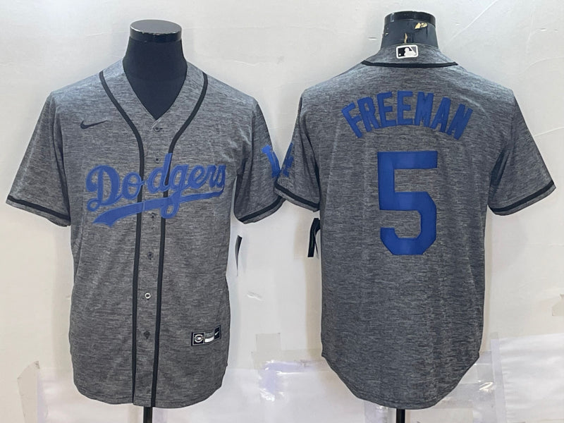 Men's Los Angeles Dodgers Freddie Freeman Gray Jersey