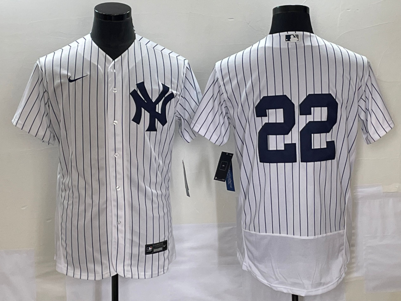 Men's New York Yankees Juan Soto #22 White Name Jersey