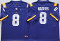 Men's LSU Tigers Malik Nabers #8 Purple Jersey