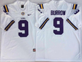 Men's LSU Tigers Joe Burrow #9 White Jersey