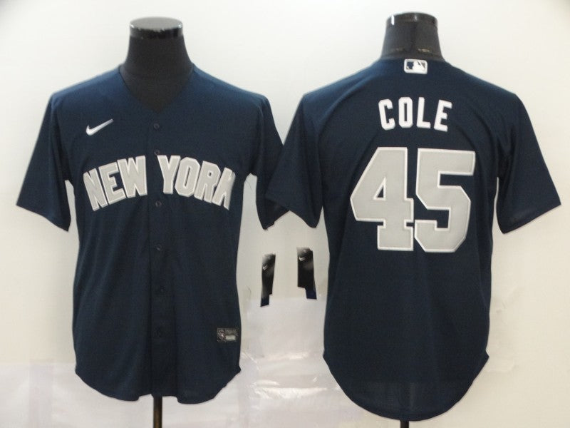 Men's New York Yankees Gerrit Cole #45 Navy Baseball Jersey