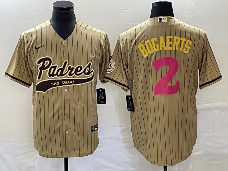 Men's San Diego Padres Xander Bogaerts #2 Tan Jersey Joint Edition
