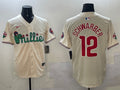 Men's Philadelphia Phillies Kyle Schwarber #12 Cream Jersey
