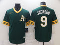 Men's Oakland Athletics Reggie Jackson #9 Green Baseball Jersey