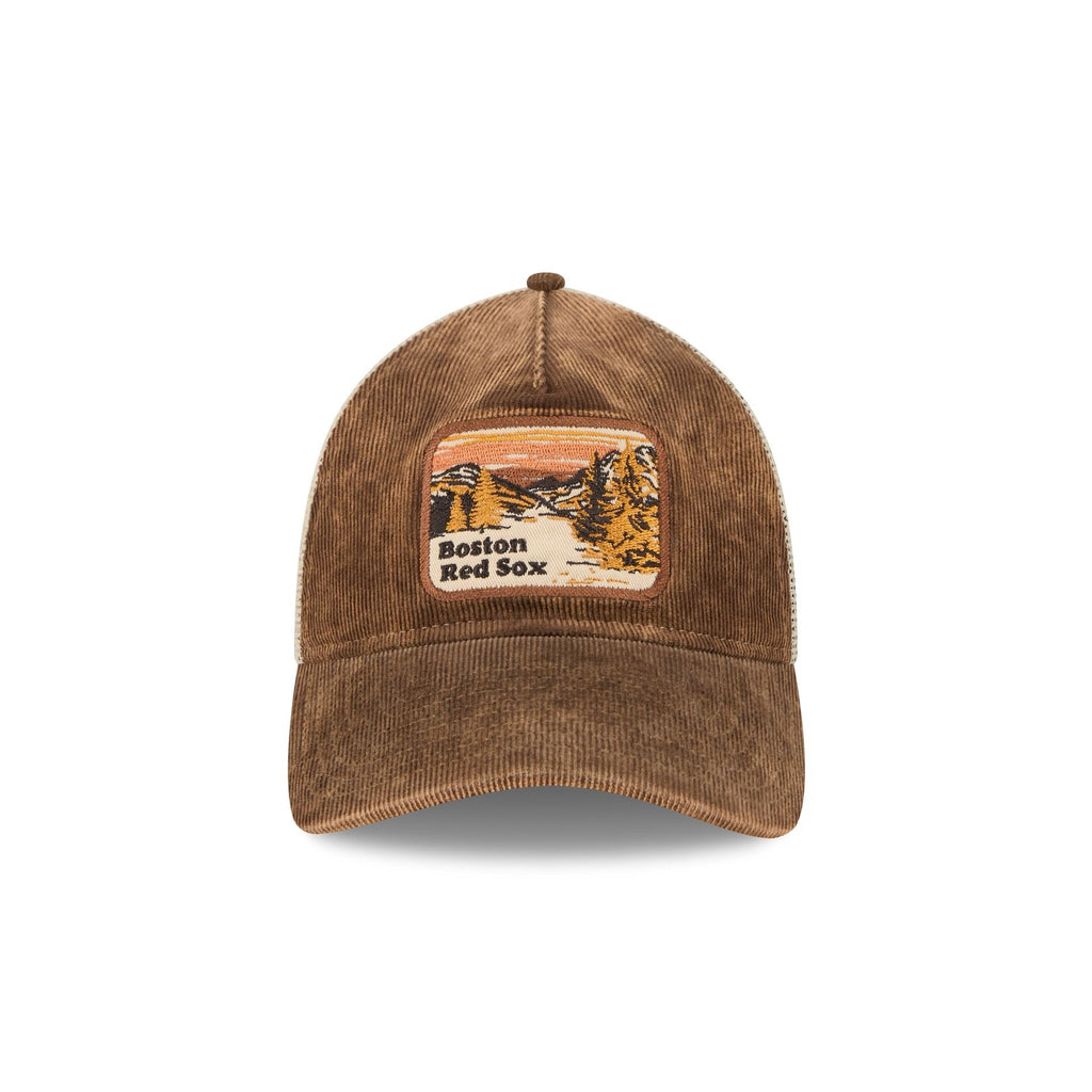 Boston Red Sox Vintage Landscape Brown 9TWENTY A-Frame Trucker Hat