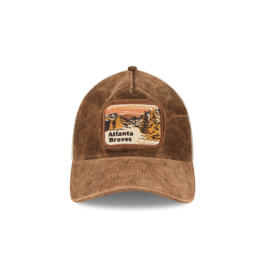 Atlanta Braves Vintage Landscape Brown 9TWENTY A-Frame Trucker Hat