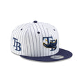 Tampa Bay Rays Deceptor Pinstripe 9FIFTY Snapback Hat
