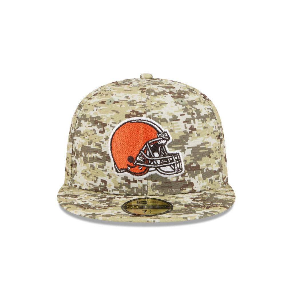 Cleveland Browns 2025 Salute to Service Fan Gear 59FIFTY Fitted Hat