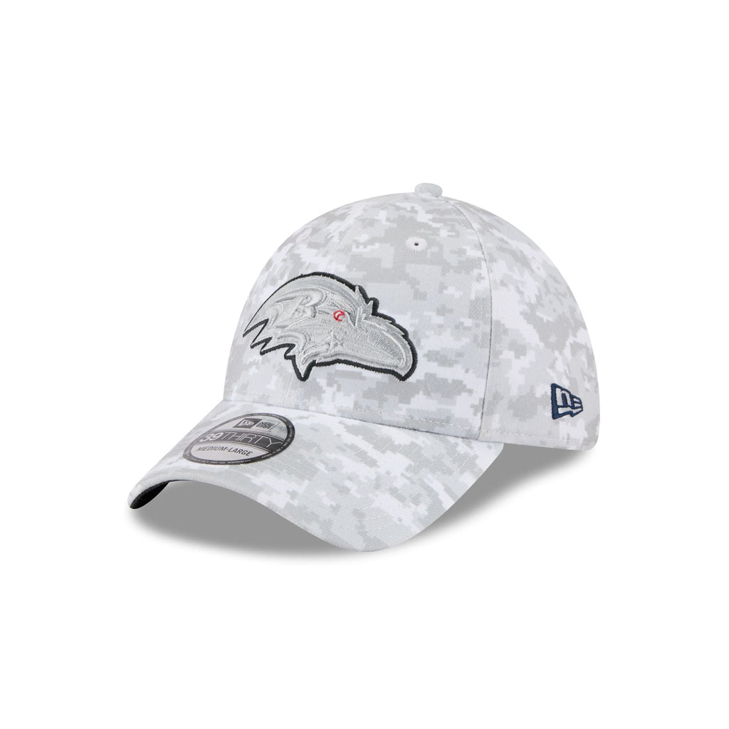 Baltimore Ravens 2025 Salute to Service Fan Gear 39THIRTY Stretch Fit Hat