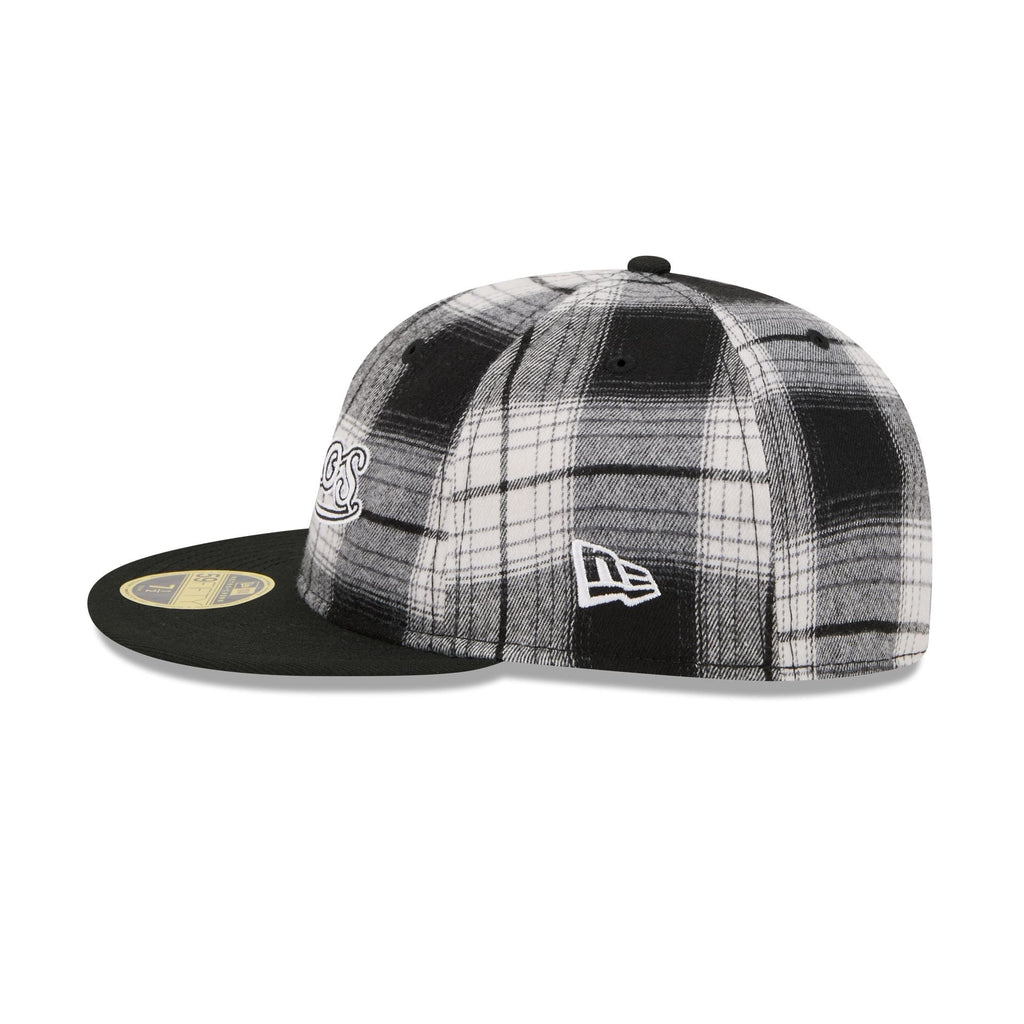 Houston Astros Grunge Plaid Retro Crown 59FIFTY Fitted Hat