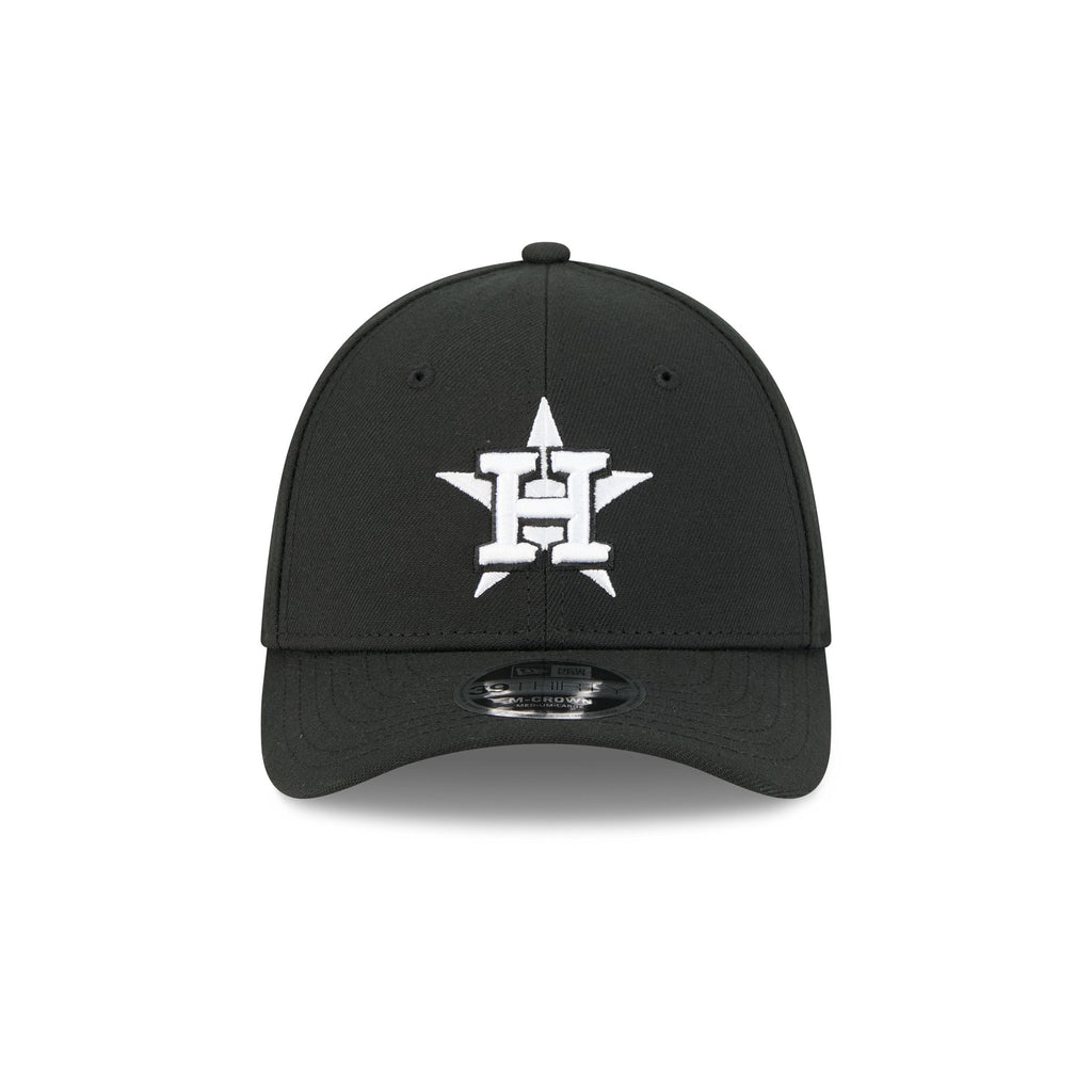 Houston Astros Black and White 39THIRTY M-Crown Stretch Fit Hat