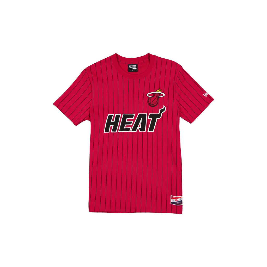 Miami Heat Throwback Applique Pinstripe T-Shirt