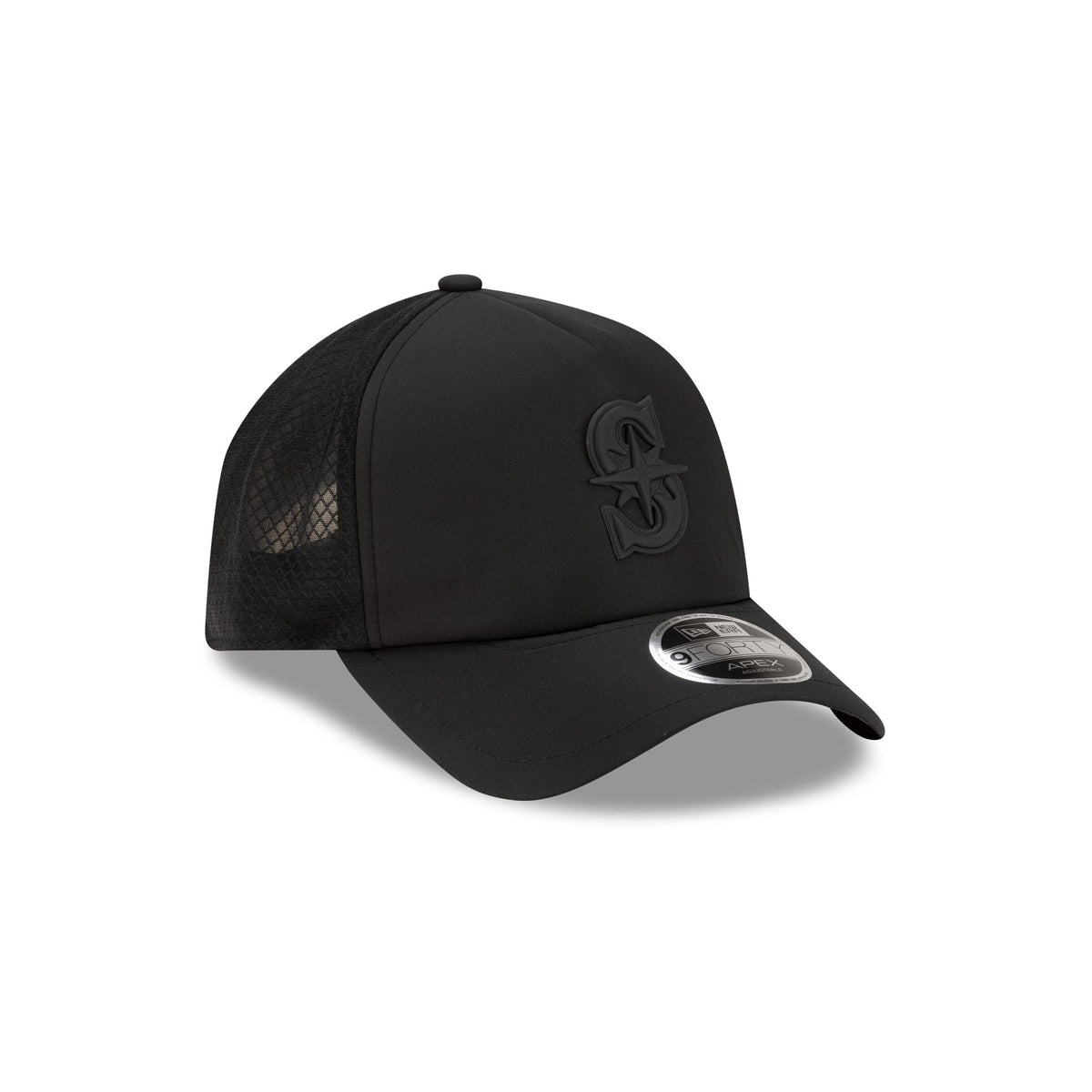 Seattle Mariners 2026 Batting Practice Black 9FORTY APEX Trucker Hat