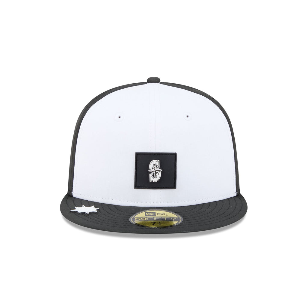 Seattle Mariners 2026 Clubhouse Black & White 59FIFTY Fitted Hat