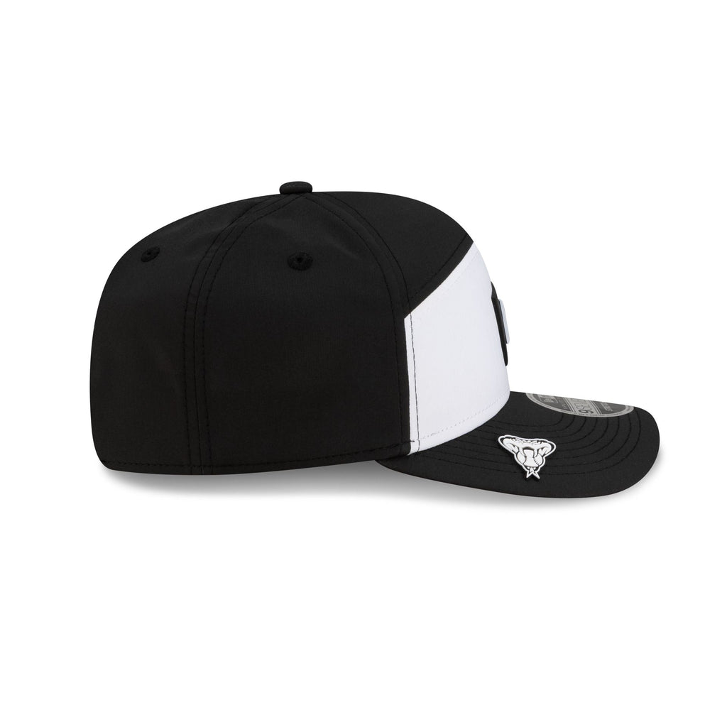 Arizona Diamondbacks 2026 Clubhouse Black & White Split Panel 9SEVENTY Stretch-Snap Hat