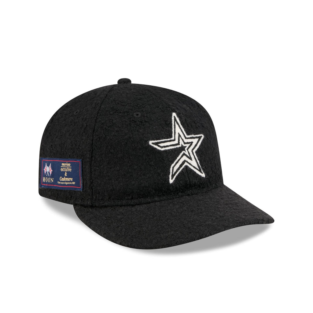 Houston Astros Navy Merino & Cashmere Moon Retro Crown 9FIFTY Adjustable Hat