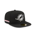 Just Caps Chiseled Logo Miami Dolphins 59FIFTY A-Frame Fitted Hat