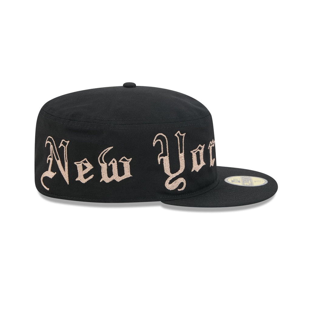 New York Yankees Gothic Lettering Pillbox Hat