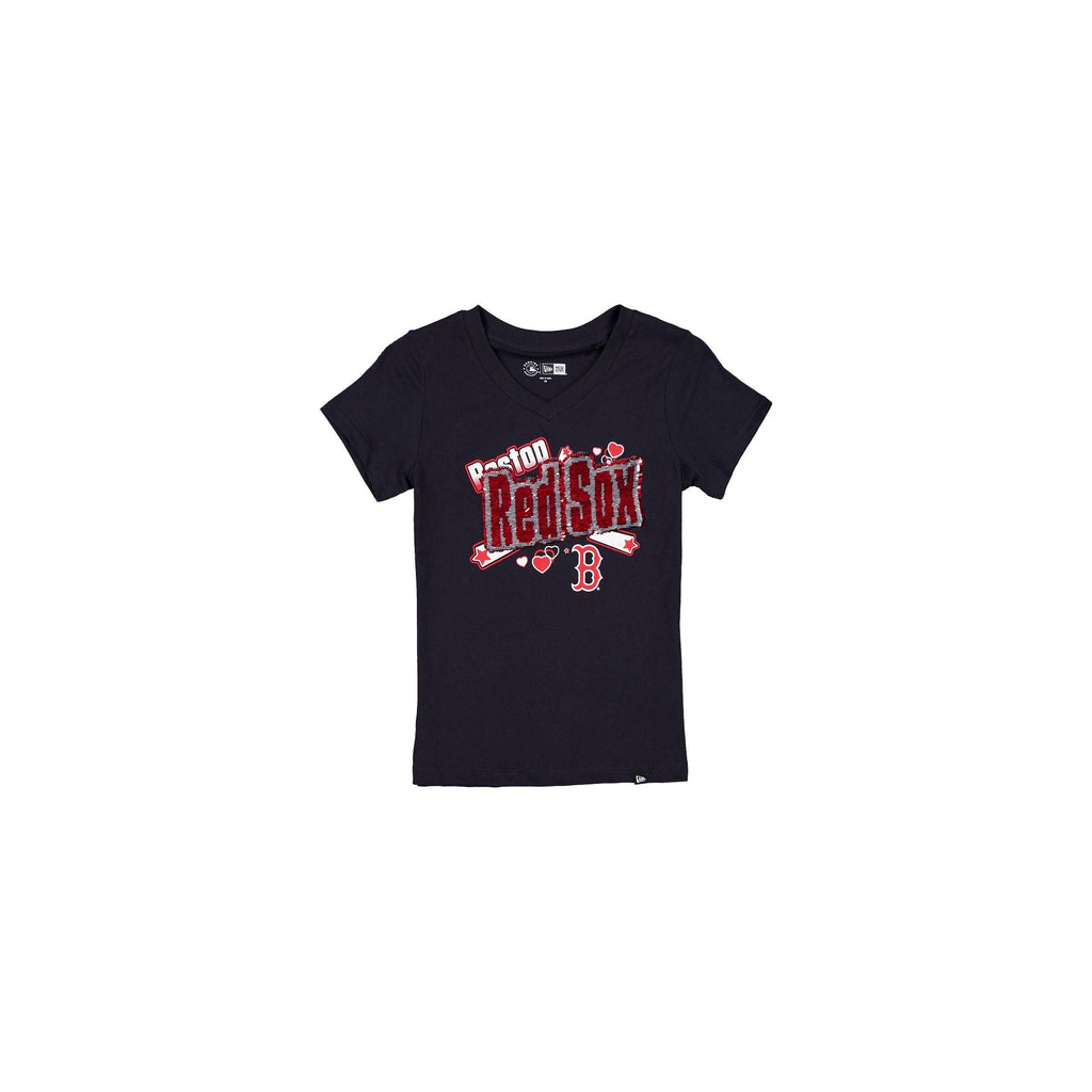 Boston Red Sox Girls Sequin Wordmark T-Shirt