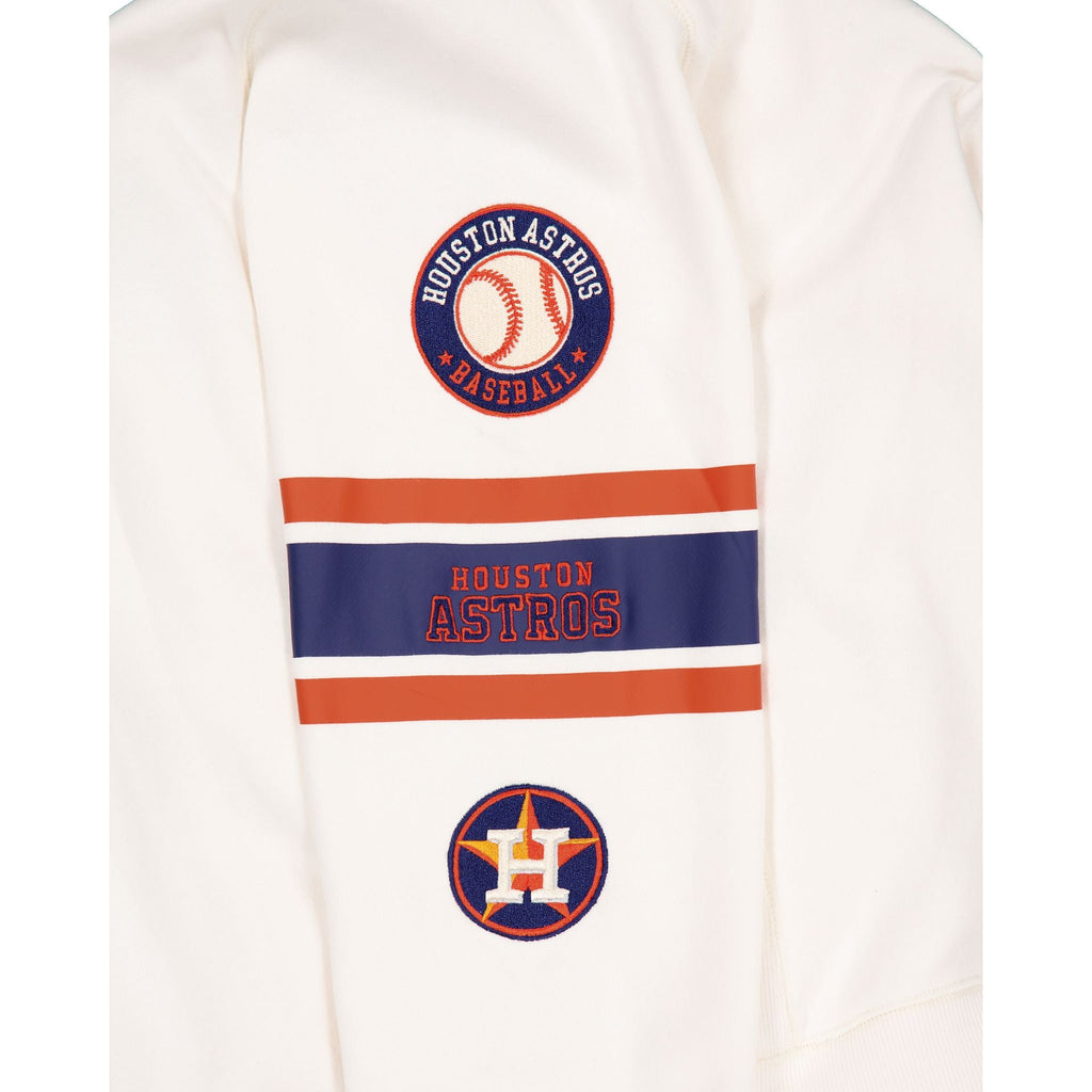 Houston Astros Women's Chrome White Varsity Crewneck