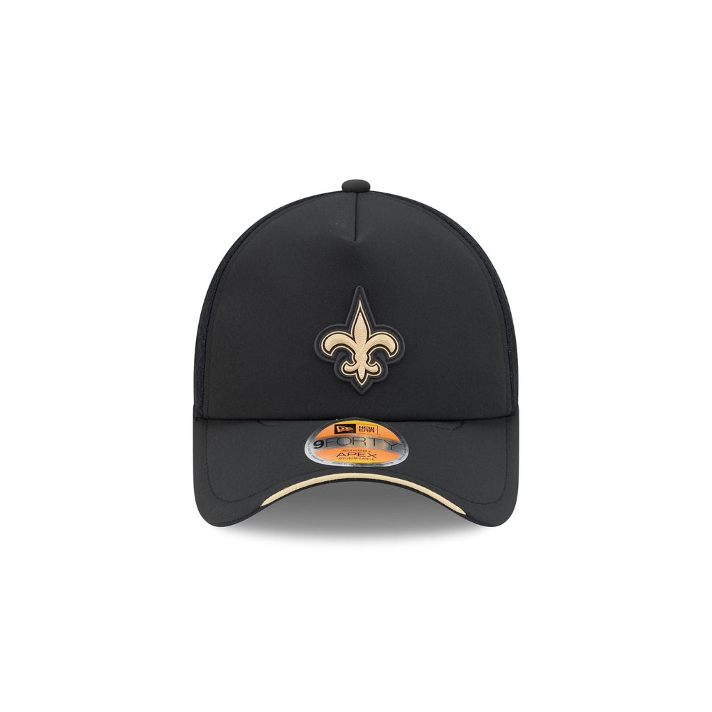 New Orleans Saints 2026 Sideline 9FORTY APEX Trucker Hat