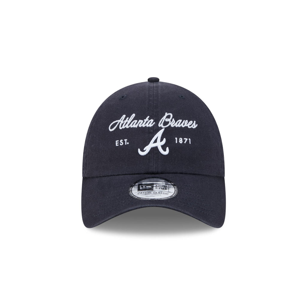 Atlanta Braves Script Wordmark Casual Classic Adjustable Hat