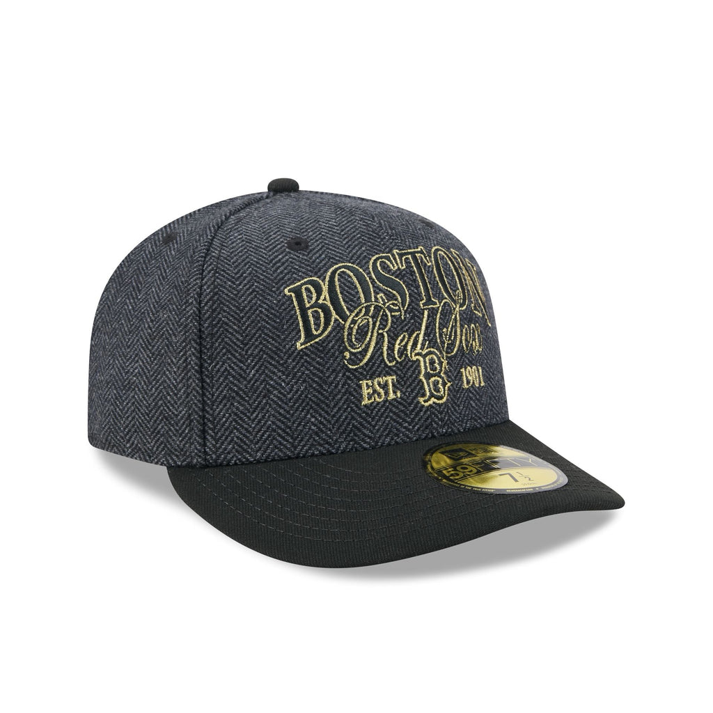 Boston Red Sox Black Faux Wool 59FIFTY Fitted Hat