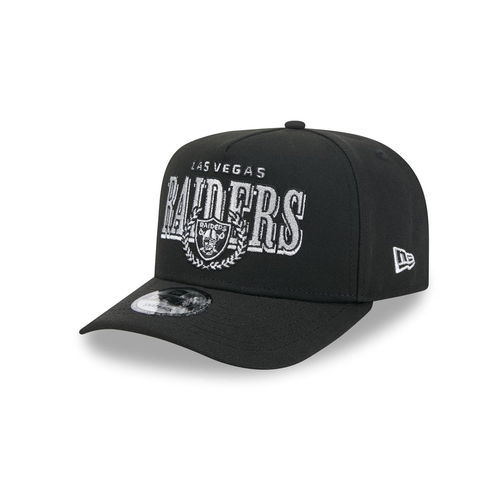 Las Vegas Raiders Gold Laurel Black 9FIFTY A-Frame Snapback Hat