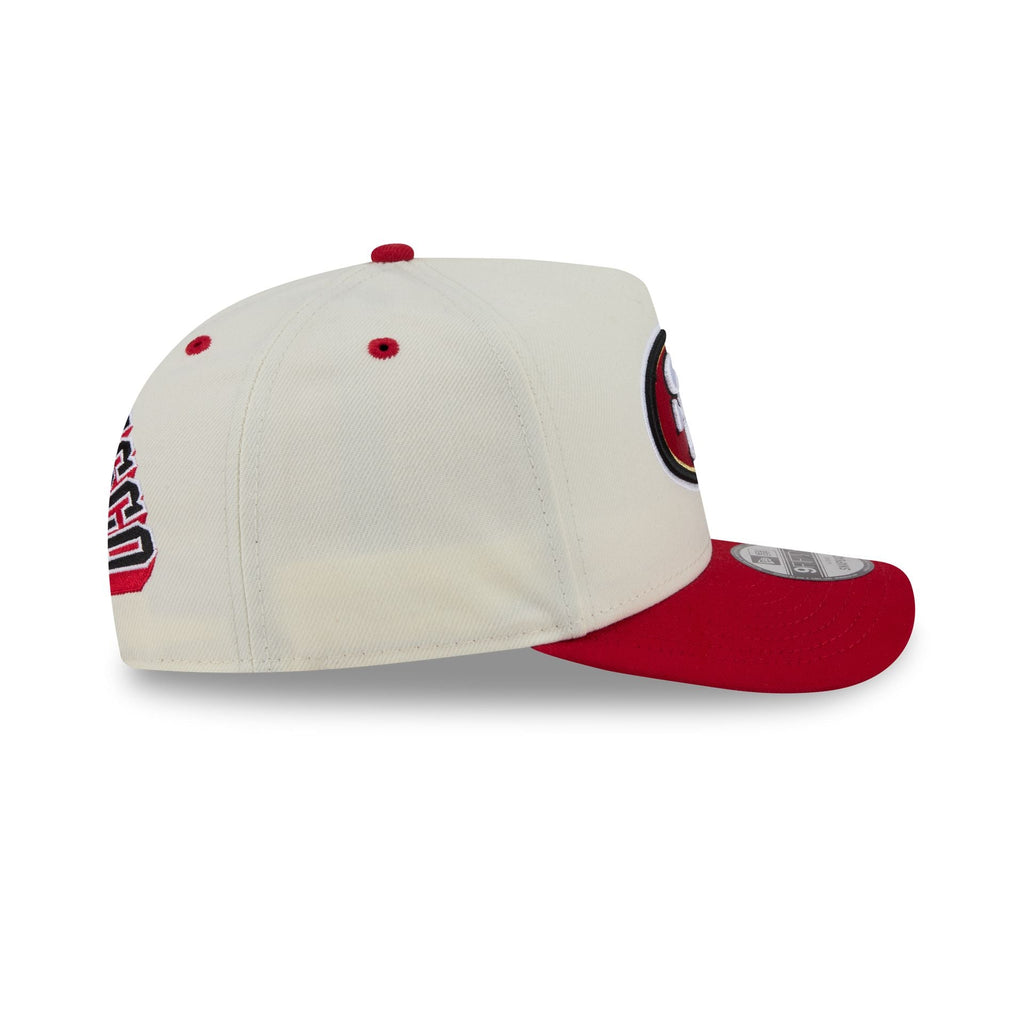 San Francisco 49ers Statement Back Chrome White 9FIFTY A-Frame Snapback Hat
