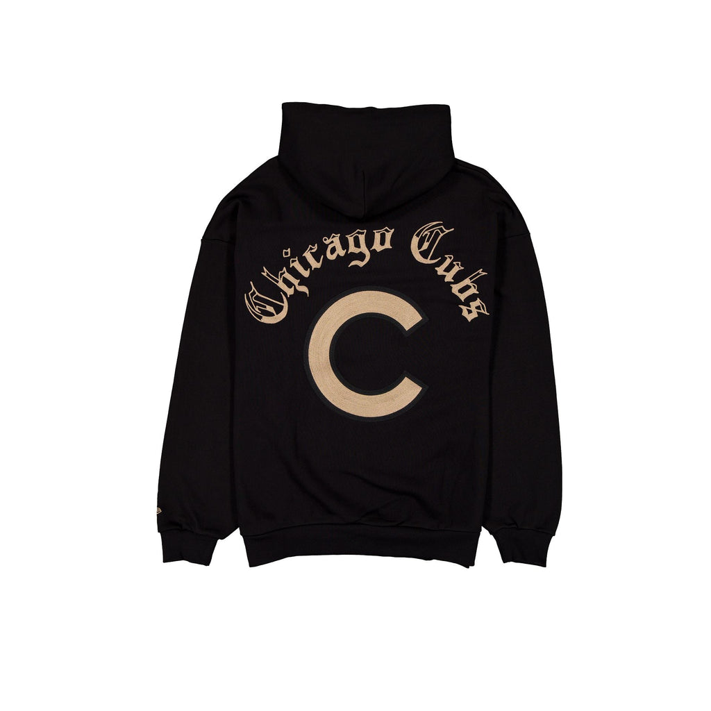 Chicago Cubs Gothic Lettering Black Hoodie