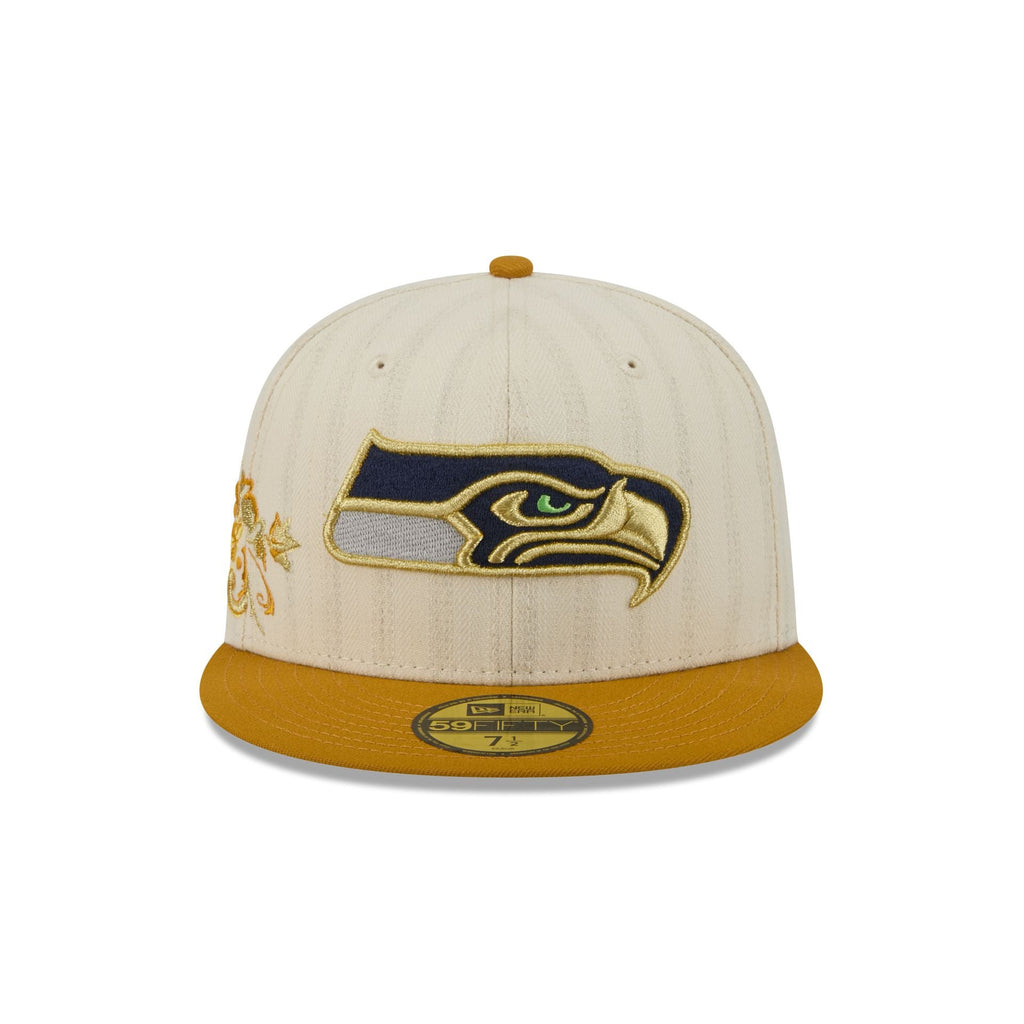 Seattle Seahawks Chrome Herringbone 59FIFTY Fitted Hat