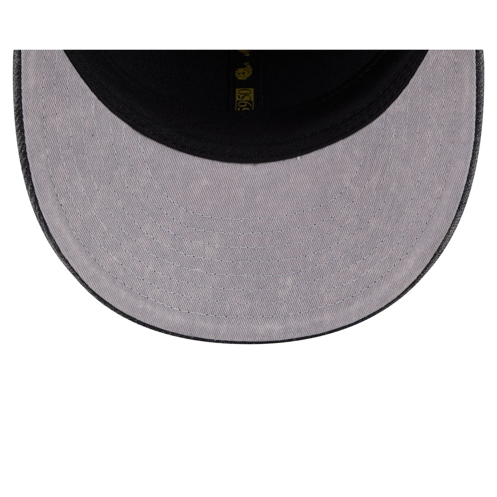 Texas Rangers Black Denim Low Profile 59FIFTY Fitted Hat