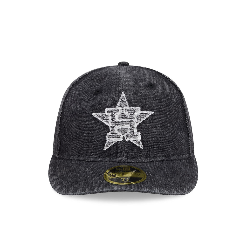 Houston Astros Black Denim Low Profile 59FIFTY Fitted Hat