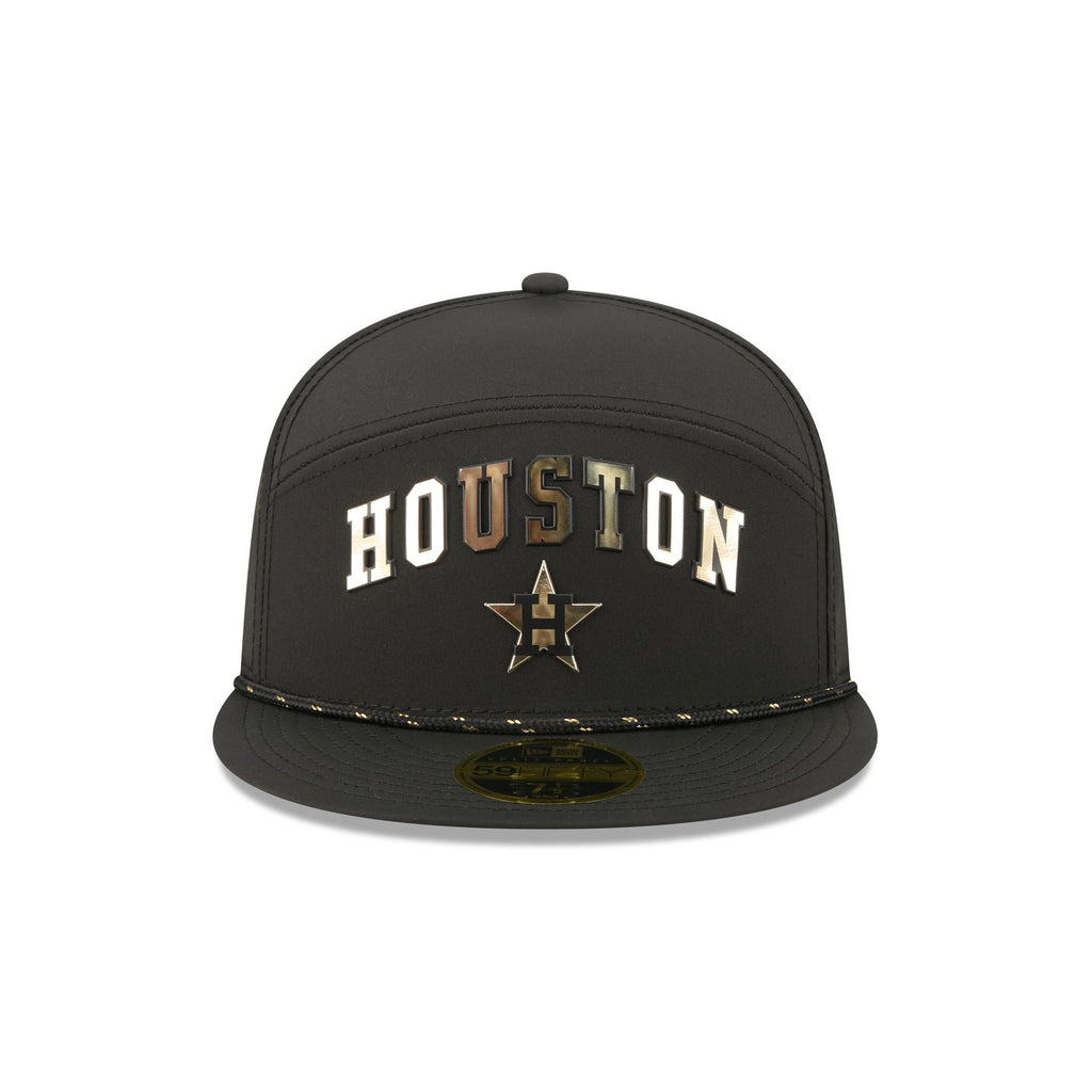 Houston Astros Gold Logo Rope Split Panel 59FIFTY Fitted Hat