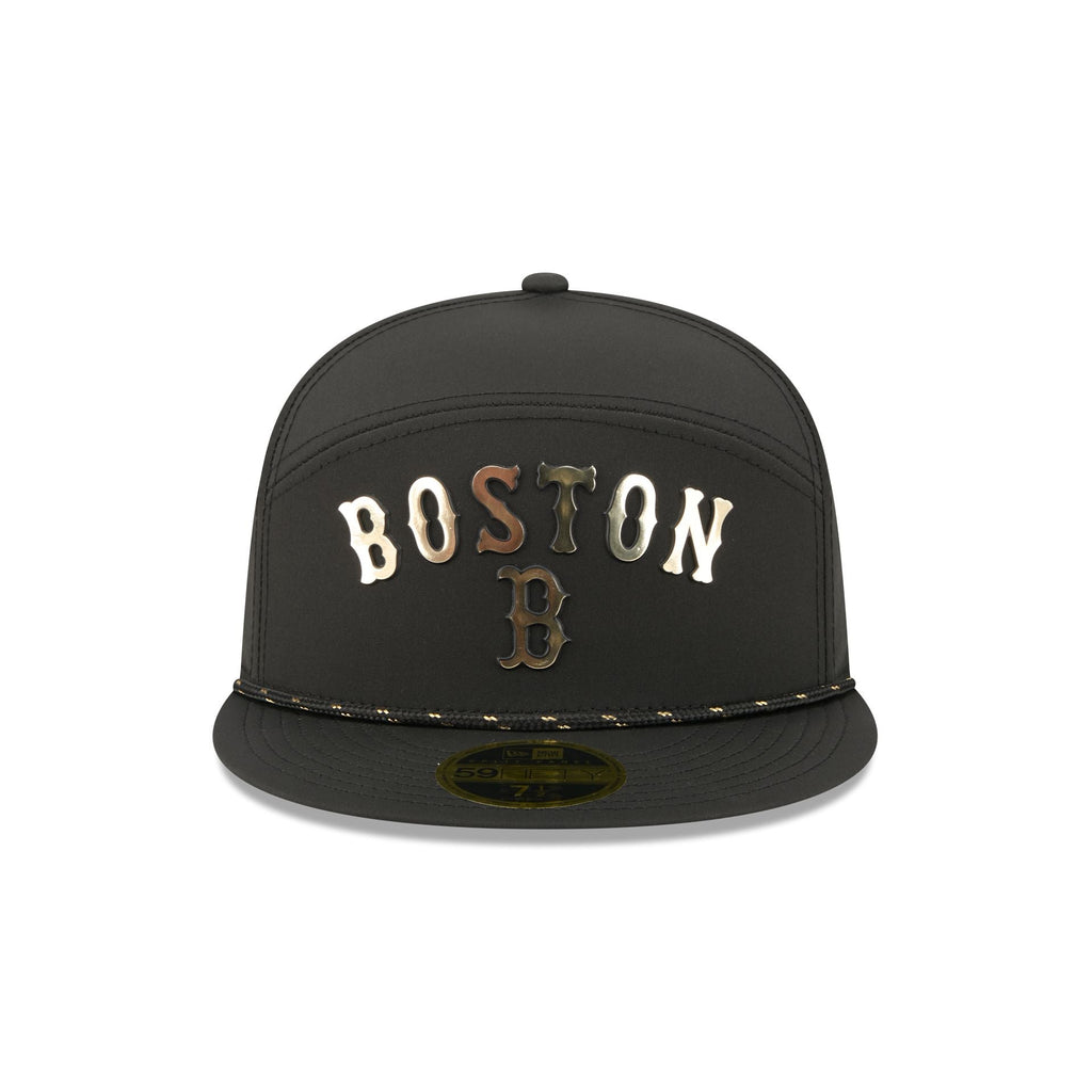 Boston Red Sox Gold Logo Rope Split Panel 59FIFTY Fitted Hat