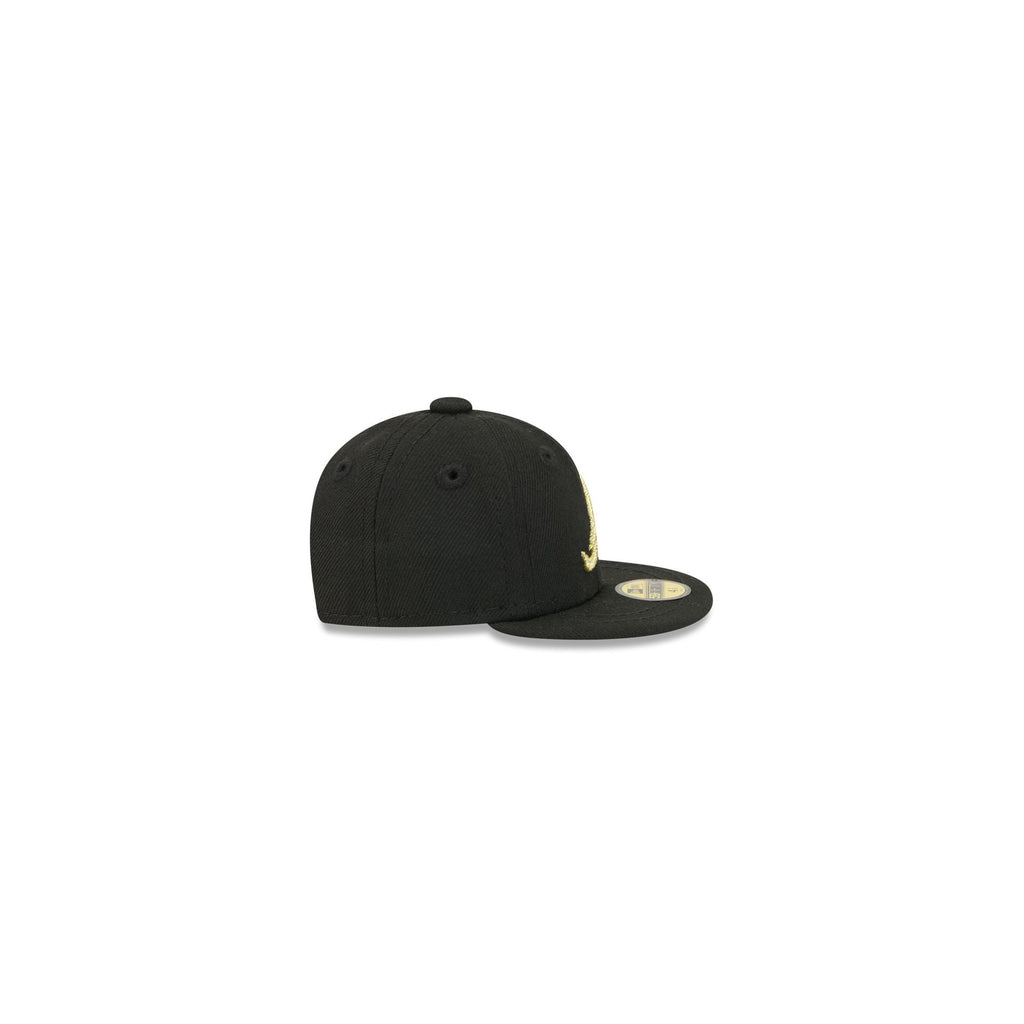 Atlanta Braves Gold Logo Mini 59FIFTY Fitted Hat