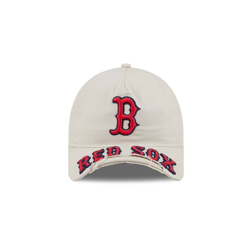 Boston Red Sox Stone 9FORTY A-Frame Unstructured Cut-Off Visor Snapback Hat