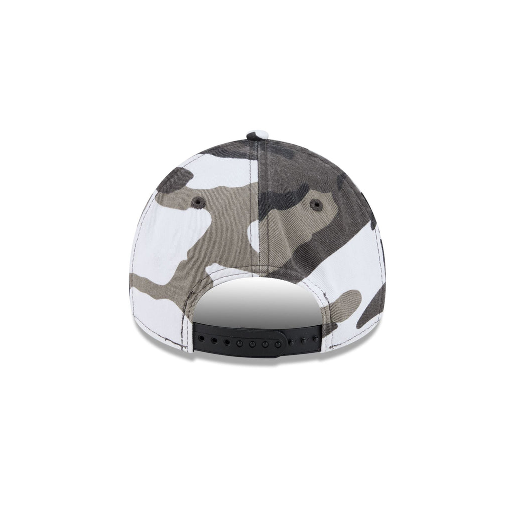 Chicago Bulls Washed Camo 9FORTY A-Frame Unstructured Cut-Off Visor Snapback Hat