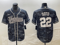 Men's New York Yankees Juan Soto #22 Grey Camouflage Jersey Joint Edition