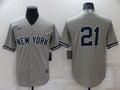 Men's New York Yankees Paul O??Neill #21 Gray Name Jersey