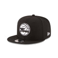 Philadelphia 76ers Basic Black 9FIFTY Snapback Hat