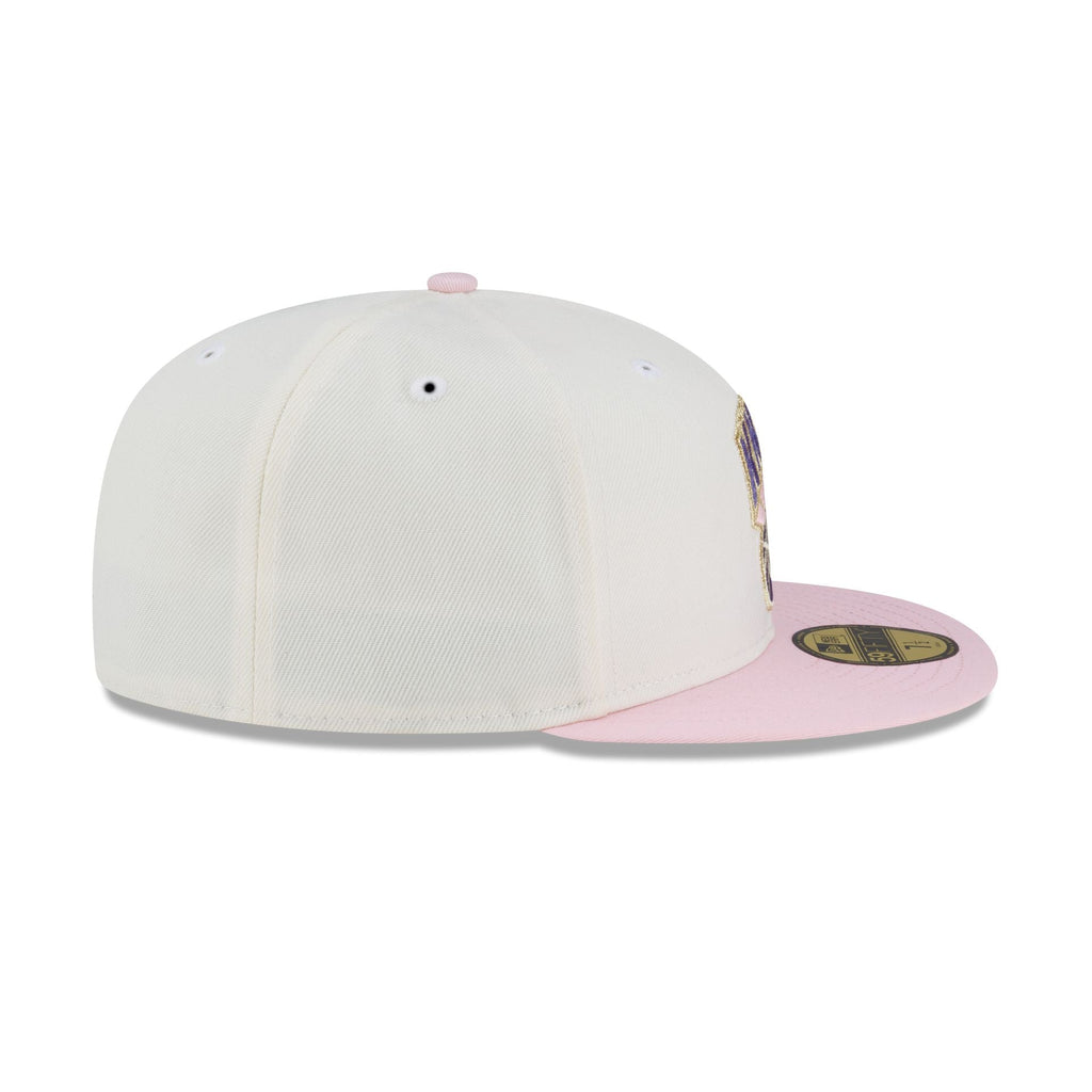 Just Caps Chrome Pink New York Knicks 59FIFTY Fitted Hat