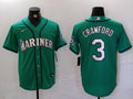 Men's Seattle Mariners JP Crawford #3 Aqua Jersey